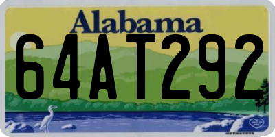 AL license plate 64AT292