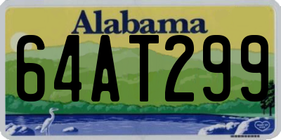 AL license plate 64AT299