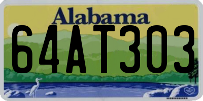 AL license plate 64AT303