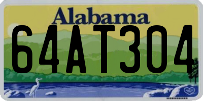 AL license plate 64AT304