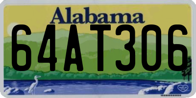 AL license plate 64AT306