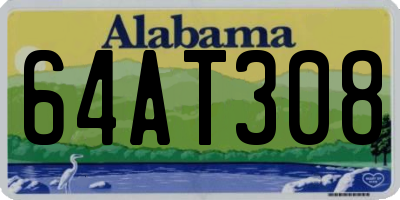 AL license plate 64AT308