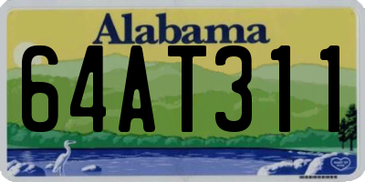 AL license plate 64AT311