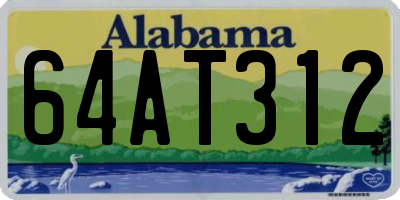 AL license plate 64AT312