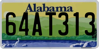 AL license plate 64AT313