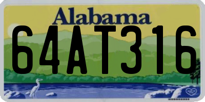 AL license plate 64AT316