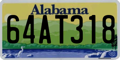 AL license plate 64AT318