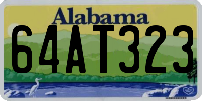 AL license plate 64AT323