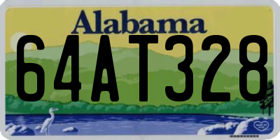 AL license plate 64AT328