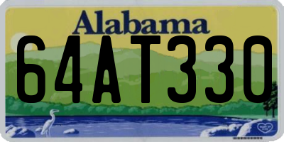 AL license plate 64AT330