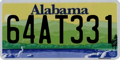 AL license plate 64AT331