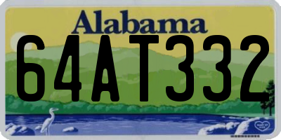 AL license plate 64AT332