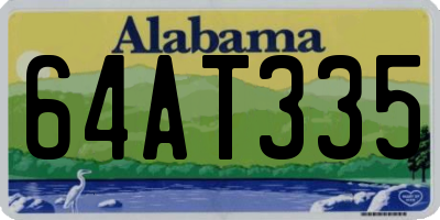 AL license plate 64AT335