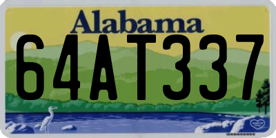 AL license plate 64AT337