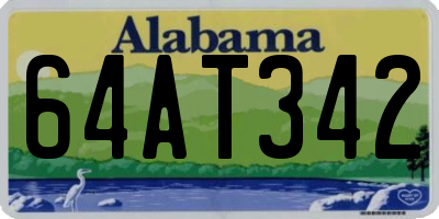 AL license plate 64AT342