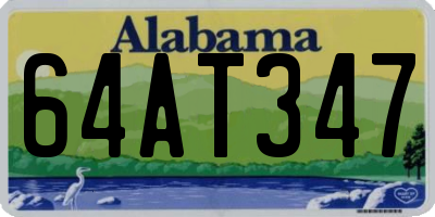 AL license plate 64AT347