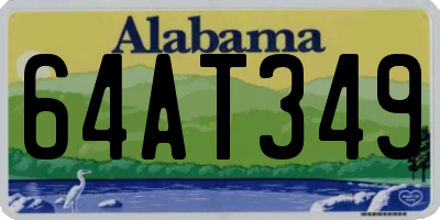 AL license plate 64AT349