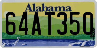 AL license plate 64AT350