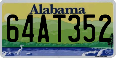AL license plate 64AT352