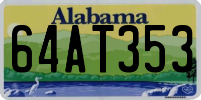 AL license plate 64AT353