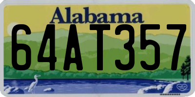 AL license plate 64AT357