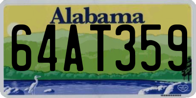 AL license plate 64AT359