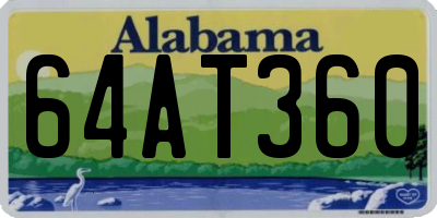 AL license plate 64AT360