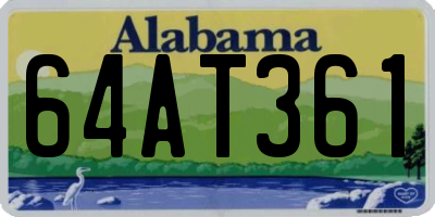 AL license plate 64AT361