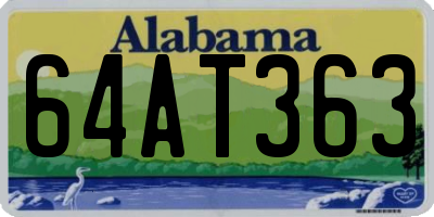 AL license plate 64AT363