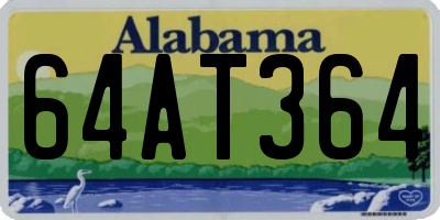 AL license plate 64AT364