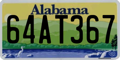 AL license plate 64AT367