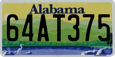 AL license plate 64AT375