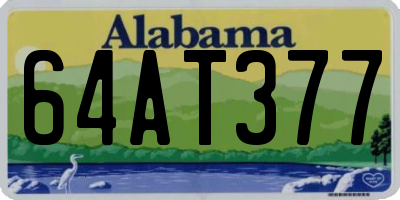 AL license plate 64AT377