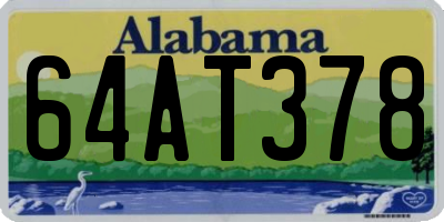 AL license plate 64AT378