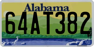 AL license plate 64AT382