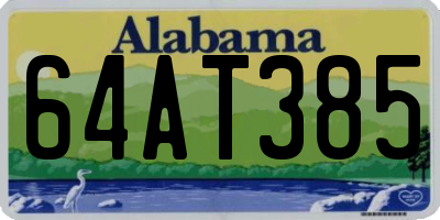 AL license plate 64AT385