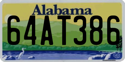 AL license plate 64AT386