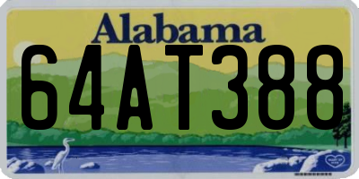 AL license plate 64AT388