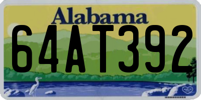 AL license plate 64AT392