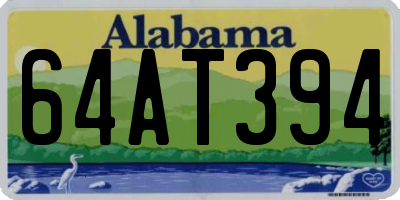 AL license plate 64AT394