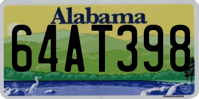 AL license plate 64AT398