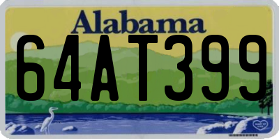AL license plate 64AT399
