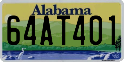 AL license plate 64AT401