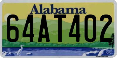 AL license plate 64AT402