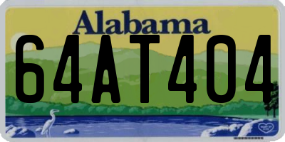 AL license plate 64AT404