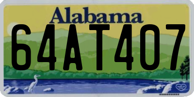 AL license plate 64AT407