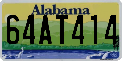 AL license plate 64AT414