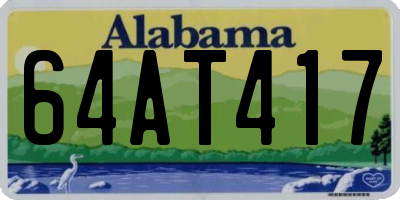 AL license plate 64AT417
