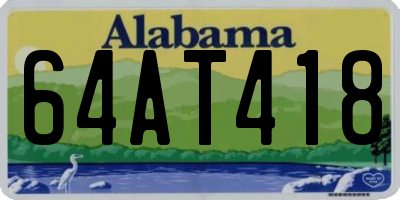 AL license plate 64AT418
