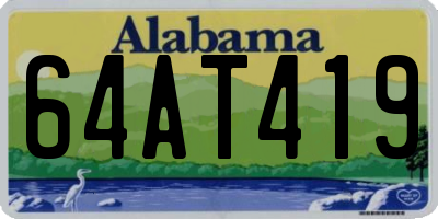 AL license plate 64AT419